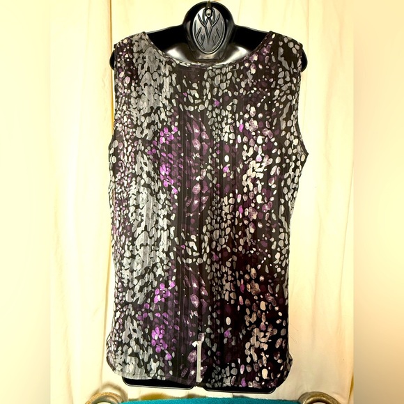 Kasper Women's Sz XL Sleeveless Layered Dressy Blouse - Picture 2 of 6